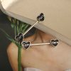 Brustwarzenpiercing Stab Schriftzug 3 - piercinglux.com