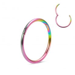 Universaler Clicker-Ring Regenbogenfarben 0.8 mm
