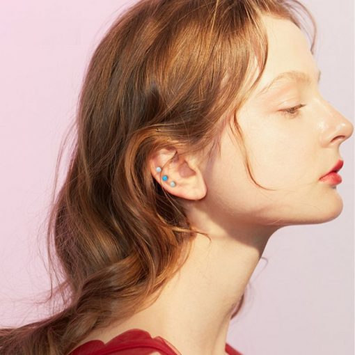 Helix-Tragus-Ohrringe Blau Opal - piercinglux.com
