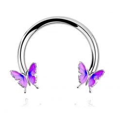 Septum-Hufeisen Violett Schmetterling 1.2 × 3 × 10 mm