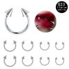 Titan G23 Hufeisen Mit Innengewinde Mit Kegel 1.2 × 3 mm - piercinglux.com