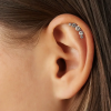 Labret tytanowy helix cyrkonie srebrny 1.2 х 8