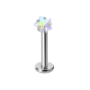 Labret ze stali srebrny Gwiazda kolorowa 1.2 х 8