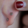 Labret tytanowy srebrny cyrkonie Kwiatek 1.2 х 8