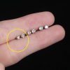 Labret ze stali srebrny Gwiazda przezroczysta 1.2 х 8