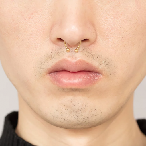 Septum kolczyk fake do nosa magnetyczny Złoty kolor