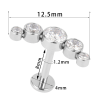 Labret tytanowy helix cyrkonie srebrny 1.2 х 8