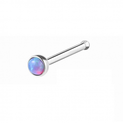 Kolczyk do nosa prosty nostril Opal Liliowy