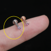 Labret ze stali srebrny Gwiazda kolorowa 1.2 х 8