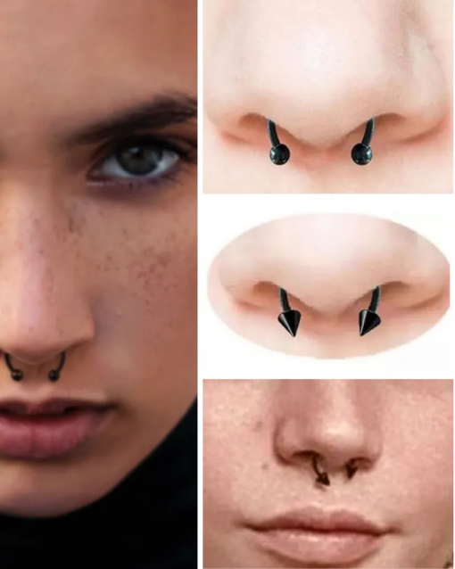 Septum kolczyk fake do nosa magnetyczny Czarny kolor
