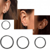 Kółko clicker do piercingu ze stali 0.7 x 1.2 mm Czarny