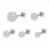Ohrpiercing Stahl Transparent Zirkonia - piercinglux.com