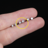 Labret ze stali srebrny Serce przezroczyste 1.2 х 8