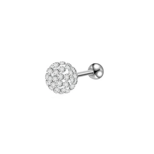 Ohrpiercing Stahl Transparent Zirkonia - piercinglux.com