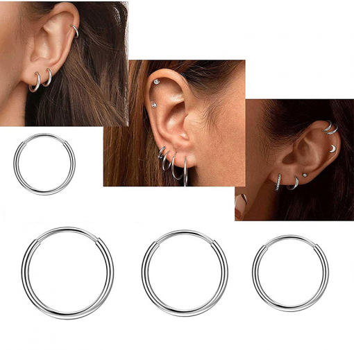 Kółko clicker do piercingu ze stali 0.7 x 1.2 mm