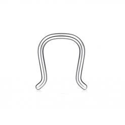 Retainer do septum ze stali Srebrny