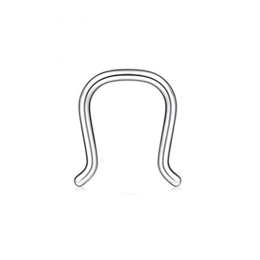 Retainer do septum ze stali Srebrny