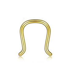 Retainer do septum ze stali Złoty