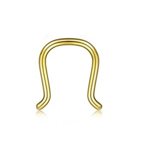 Retainer do septum ze stali Złoty