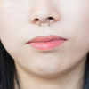 Fake piercing do nosa rozginany z kulkami Srebrny