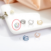 Kolczyk Podwójne kółko spirala piercing Kolorowy 0.8