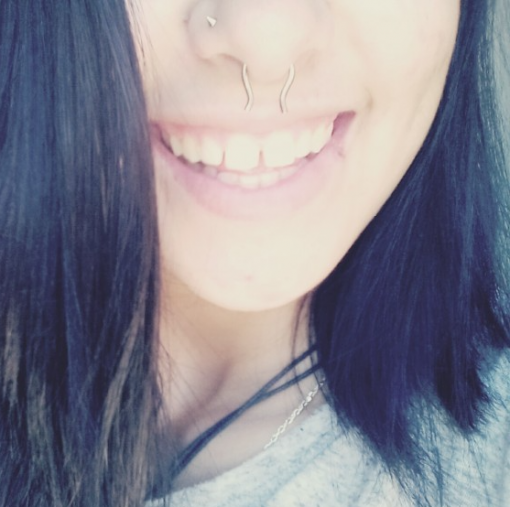 Retainer do septum ze stali Złoty