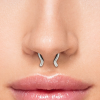 Retainer do septum ze stali Srebrny