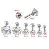 Stahl Barbell Zirkonia Rund - piercinglux.com