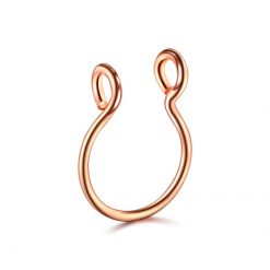 Fake-Septum-Piercing Roségold 0.8 × 8 mm