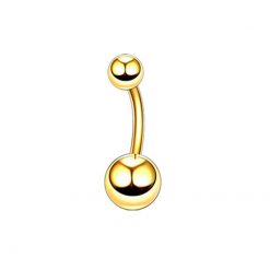 Bauchnabelpiercing Titan Goldfarben