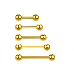 Stahl Barbell Mit Kugeln Goldfarben 1.2 mm