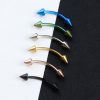 Bananenpiercing Stahl mit Kegel Schwarz 1.2 × 3 mm - piercinglux.com