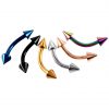 Bananenpiercing Stahl mit Kegel Schwarz 1.2 × 3 mm - piercinglux.com