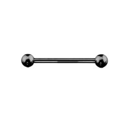 Stahl Barbell Mit Kugeln Schwarz 1.6 mm