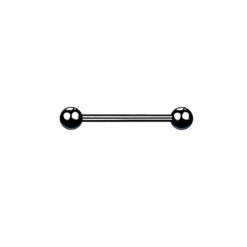 Stahl Barbell Mit Kugeln Schwarz 1.2 mm