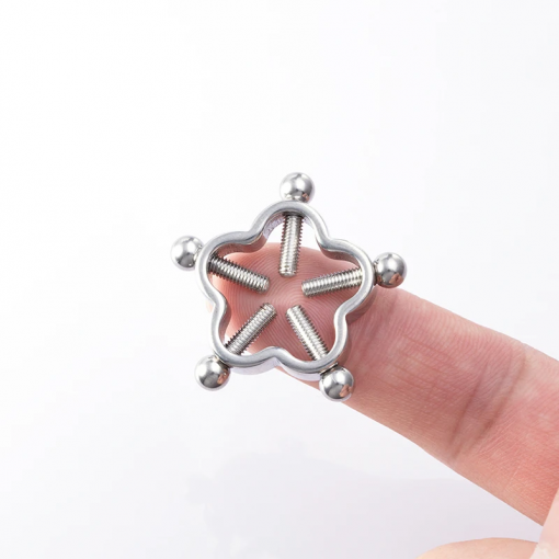 Fake piercing do sutka bez przebijania 5 zacisków Srebrne