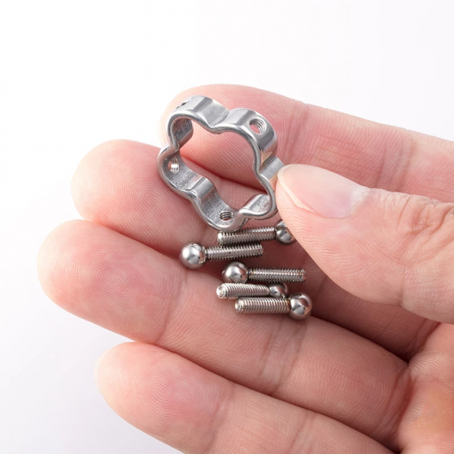 Fake piercing do sutka bez przebijania 5 zacisków Srebrne
