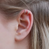 Fake piercing do ucha podwójny rozginany Srebrny