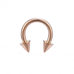 Podkowa Septum stal z stożkiem Różowe złoto 1.2 x 3
