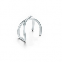 Fake piercing do ucha rozginany Srebrny