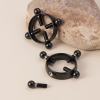 Fake piercing do sutka 4 śrubki Czarne