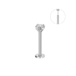 Labret Plug-In-System mit Zirkonia