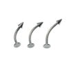 Labret Stahl Gebogen Mit Kegel - piercinglux.com