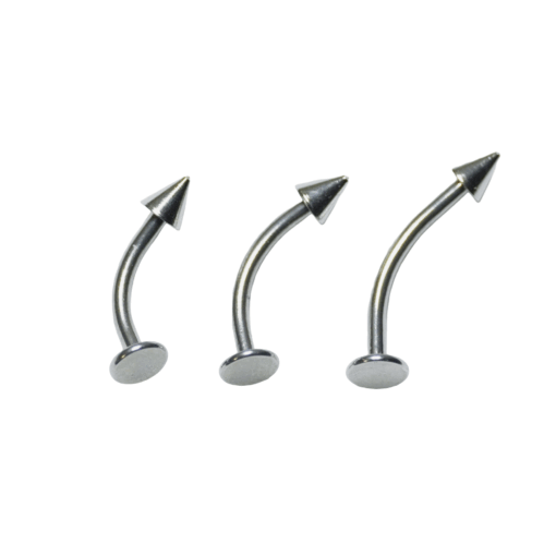 Labret Stahl Gebogen Mit Kegel - piercinglux.com