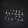 Labret Chirurgenstahl Roségold Herz Transparent 1.2 × 8 mm - piercinglux.com