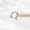 Titan Hufeisen Weiß Zirkonia - piercinglux.com
