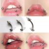 Labret Stahl Gebogen Mit Kegel - piercinglux.com