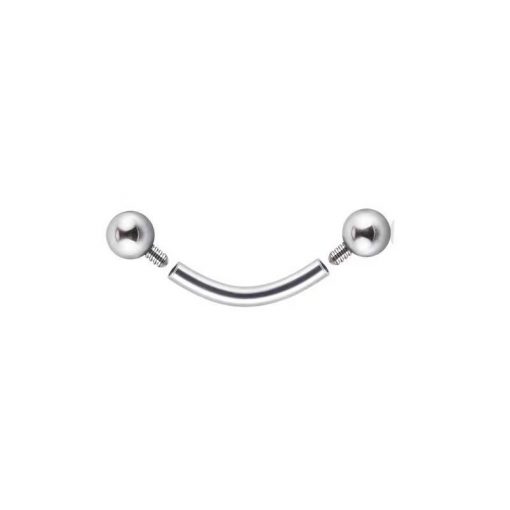 Bananpiercing Stahl Innengewinde Mit Kugel 1.2 mm - piercinglux.com