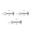 Labret Chirurgenstahl Roségold Herz Transparent 1.2 × 8 mm - piercinglux.com