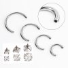 Titan Hufeisen Weiß Zirkonia - piercinglux.com